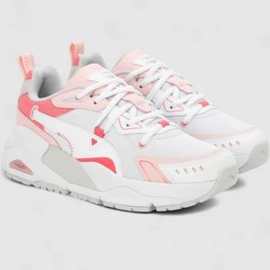 PUMA White &amp; Pink Sneakers