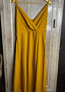 🐝(⚡️ON SALE)💛Mustard Yellow Mini Dress