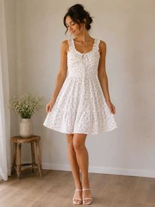 Floral Print Mini Dress with Ruffle Trim