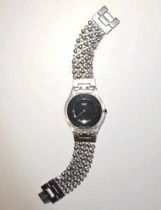 1999 Swatch Skin, Paved In Silver, Pure Black Face