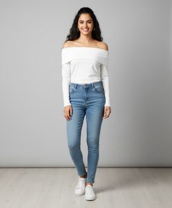 Off-Shoulder Long Sleeve Top