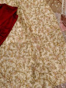 Men's Cream Embroidered Sherwani