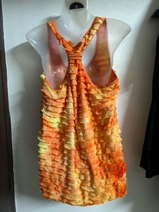 Vibrant Ruffled Tank Top
