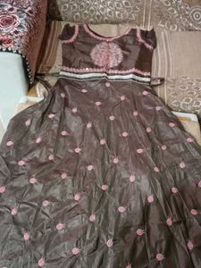 Embroidered Silk gown