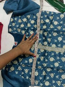 Beautiful Blue Floral Kurta Set