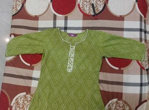 Libas Green Bandhani Style Kurta – Women