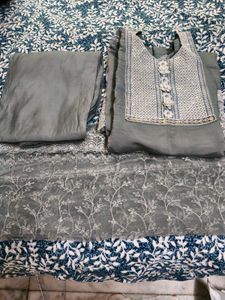 Elegant Grey Kurta Set
