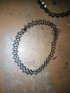 Black Stretchable Necklace 3 Pc Set