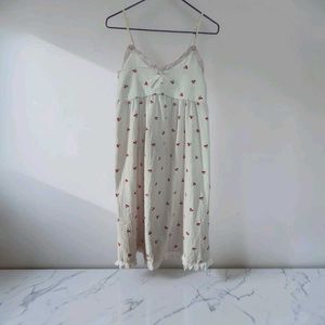 Cute Cherry Print Nightgown