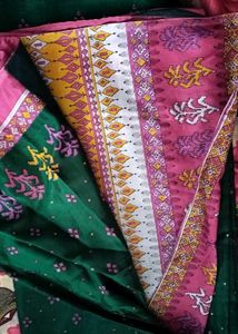 2 Beautiful Printed synthetic sarees