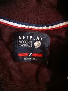 NetPlay Men's Maroon Bomber Jacket