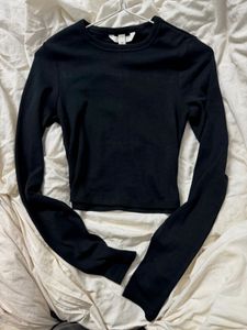 H&M Black Long Sleeve Top