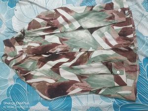 Abstract Print Button-Up Shirt