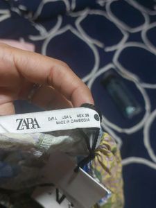 Zara Floral Print Mini Dress With Tag