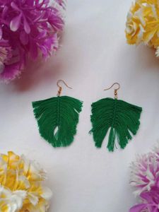 Orange Fringe Earrings