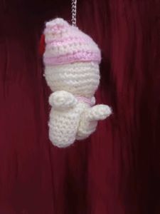 Crochet Kitty Keychain