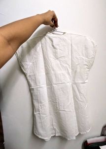Chic White Pleated Button-Up Blouse