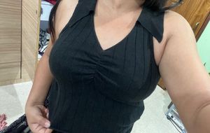 Black Ribbed Collared Halter Top