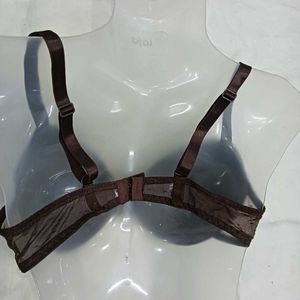 Stylish Brown🪔 Lace Trim Bra