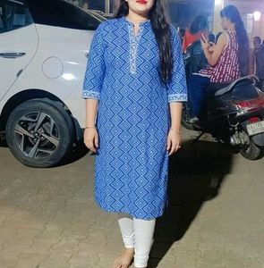 Stylish Blue Bandhani Print Kurta