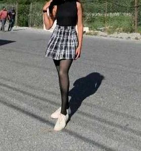 Plaid Pleated Mini Skirt