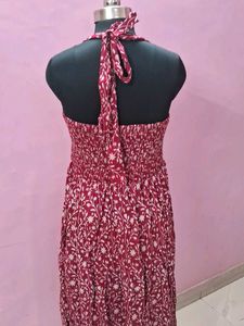 New  piece . Floral Print  halter neck Maxi