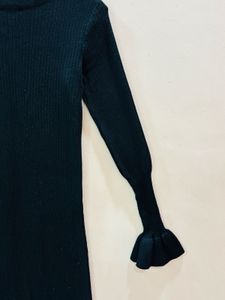 Black Knit Midi Dress