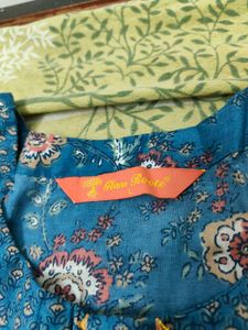 Beautiful Blue Floral Anarkali Kurta
