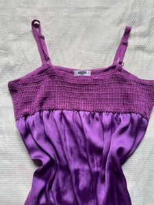 Purple Smocked Camisole Top