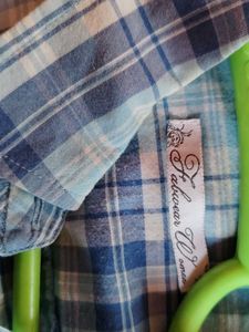 Blue Plaid Flannel Shirt