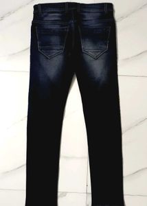 Stylish Dark Wash Ripped Jeans