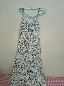 Stylish White Floral Print Dress
