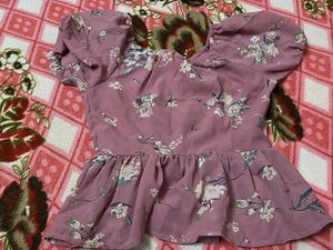 Floral Print Peplum Top