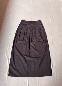 Charcoal Pleated Formal Skirt