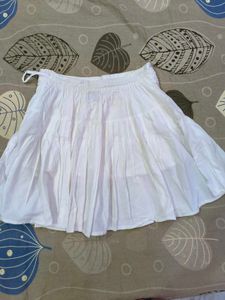 Pleated Pure White Summer Skirt 🕊️