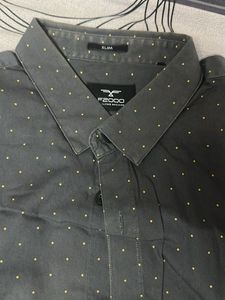 Men's Dark Grey Polka Dot Shirt