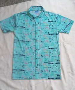 Retro Abstract Print Short Sleeve Shirt