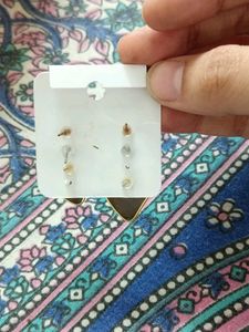 Gold Heart Drop Earrings