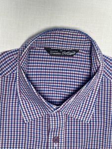 Crocodile Checkered Shirt (Purple/Blue)