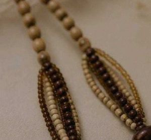 Boho Wooden Beaded Statement Necklace