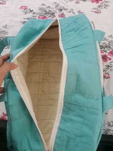 Aqua Quilted Backpack