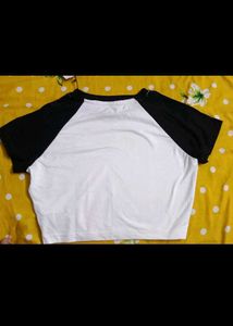 M size Shein Cropped Raglan Tee