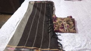 new silk saree with free kurti set