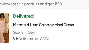 Pink Mermaid Hem Strappy Maxi dress