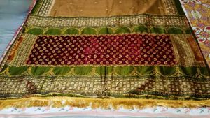 Red &amp; Brown Colour Party Wear Saree