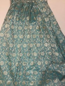 gorgeous teal brocade lehenga