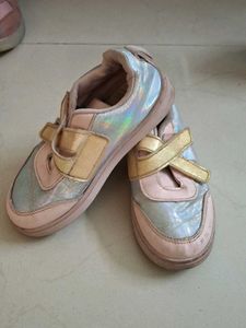 Sparkly Pink &amp; Silver Sneakers