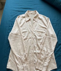 Satin Button-Up Shirt