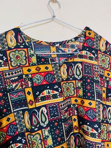 Vibrant Geometric Print Kurta