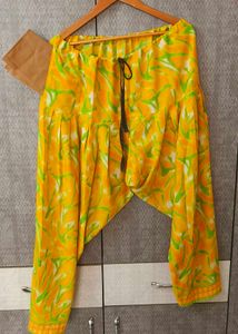Lime Green Print Short Sleeve Dress